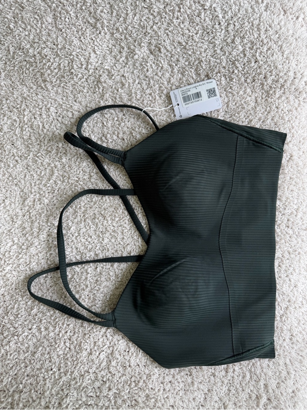 Like a Cloud Ribbed Longline Bra Light Support B/C Cup Size 6 - Picture 4 of 5